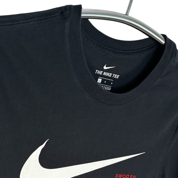 The Nike Too Black and White + Red “Swoosh” Short Sleeve T-Shirt, Size L - Picture 2 of 8